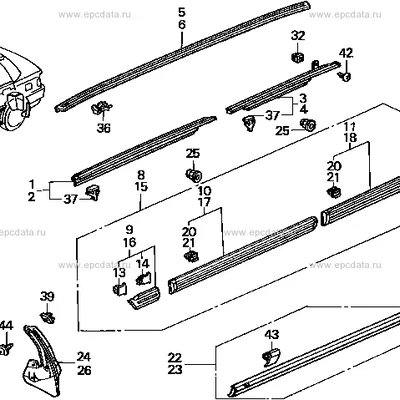 Clip ốp sườn thay thế cho Honda Concerto (91520-SJ4-901)