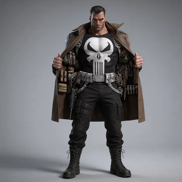 Mô hình 3D The Punisher cực chất cho anh em yêu thích Marvel - Image 1