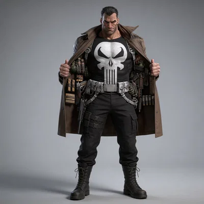 Mô hình 3D The Punisher cực chất cho anh em yêu thích Marvel
