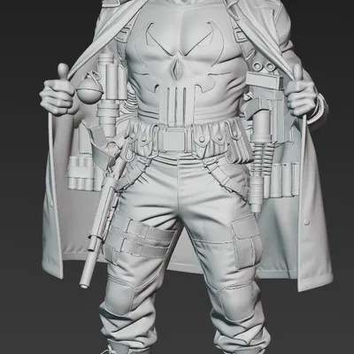 Mô hình 3D The Punisher cực chất cho anh em yêu thích Marvel
