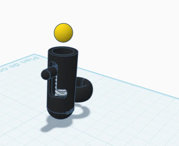 Mô hình súng bắn bi đeo ngón tay (canon a bille bague) in 3D - Image 2
