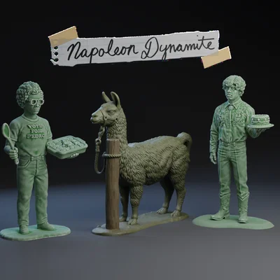 Bộ mô hình nhân vật Napoleon Dynamite in 3D cực chất