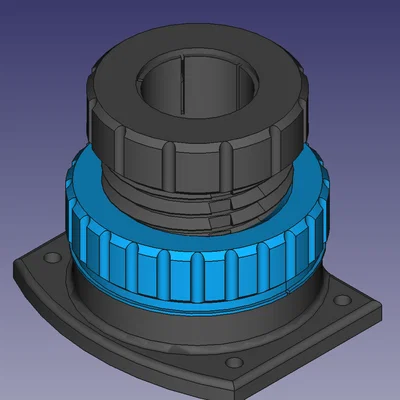 Bộ lấy nét xoắn không xoay (non-rotating helical focuser) dùng collet cho kính Hadley