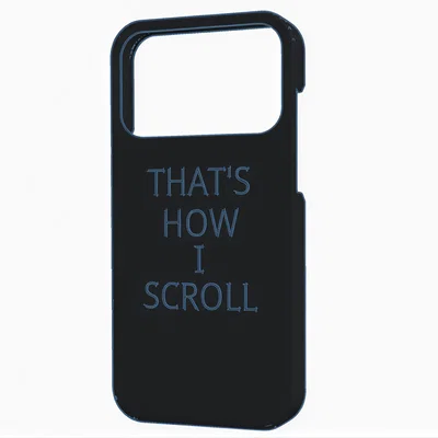 Ốp lưng iPhone 17 Pro/Pro Max với thiết kế "That's how I scroll"