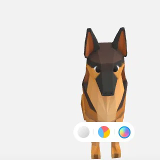 Mô hình chú chó Becgie Đức Low Poly cho máy in 3D