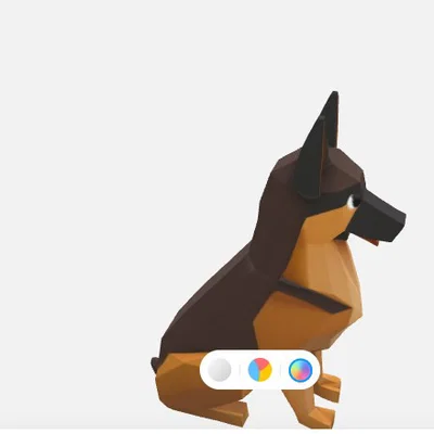 Mô hình chú chó Becgie Đức Low Poly cho máy in 3D