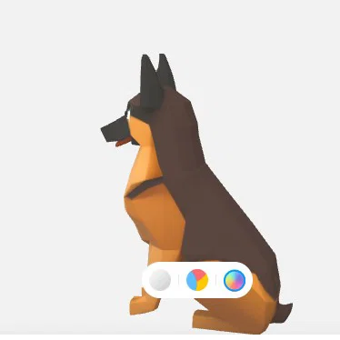 Mô hình chú chó Becgie Đức Low Poly cho máy in 3D
