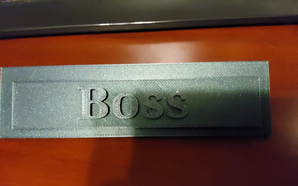 Biển tên để bàn Mini Boss - Phụ kiện trang trí bàn làm việc 3D - Image 1