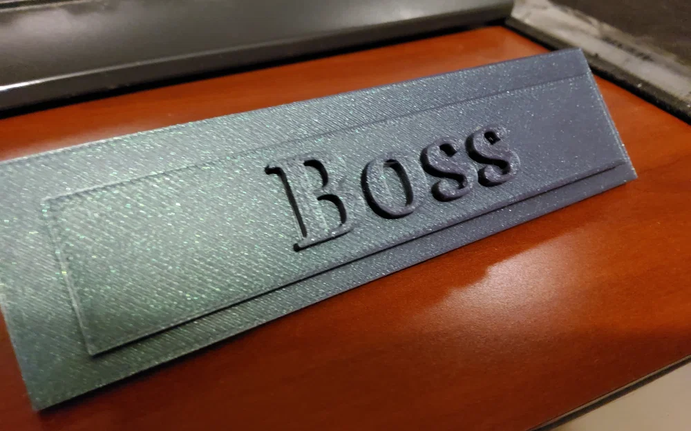 Biển tên để bàn Mini Boss - Phụ kiện trang trí bàn làm việc 3D - Image 2