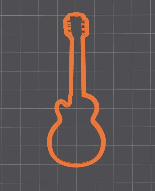 Khuôn cắt đất sét hình đàn guitar điện (Gibson Les Paul style) - Image 2