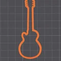 Khuôn cắt đất sét hình đàn guitar điện (Gibson Les Paul style) - Thumbnail 2