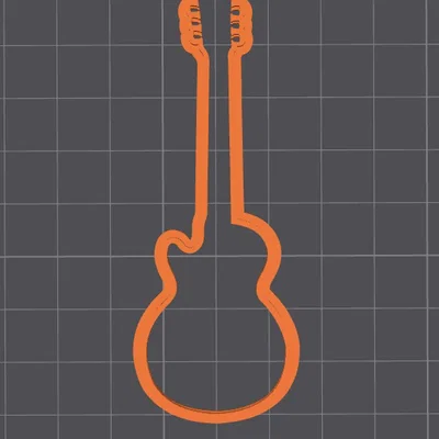 Khuôn cắt đất sét hình đàn guitar điện (Gibson Les Paul style)