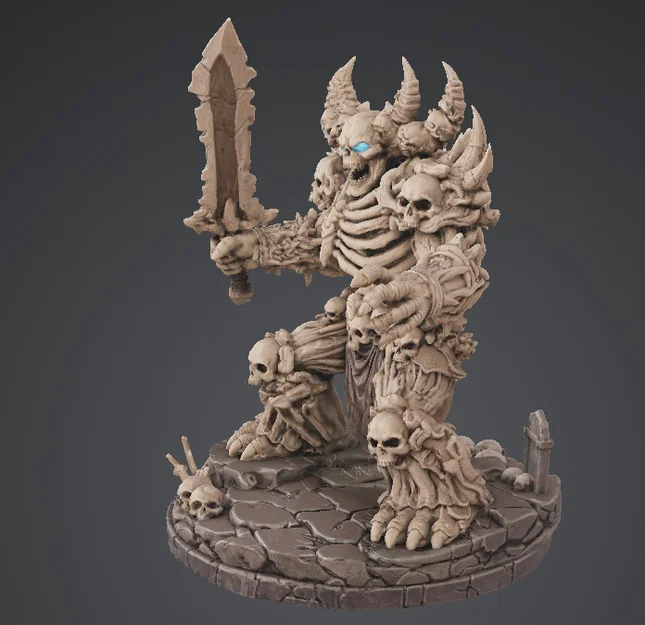 Bloodbound Realms – Undead – Ossuary Golem (Mô hình 3D Dark Fantasy STL) - Image 2