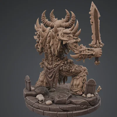 Bloodbound Realms – Undead – Ossuary Golem (Mô hình 3D Dark Fantasy STL)