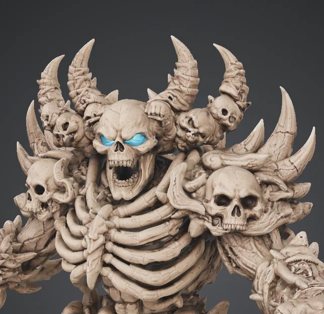 Bloodbound Realms – Undead – Ossuary Golem (Mô hình 3D Dark Fantasy STL) - Image 4