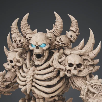 Bloodbound Realms – Undead – Ossuary Golem (Mô hình 3D Dark Fantasy STL)