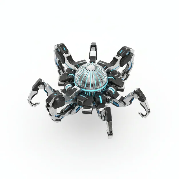 Mô hình chú nhện cơ khí UFO Spider độc đáo cho người mê in 3D - Image 1