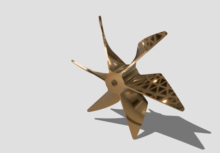 Mô hình chân vịt tàu thủy (Ship Propeller) 5 cánh in 3D cực đẹp - Image 3