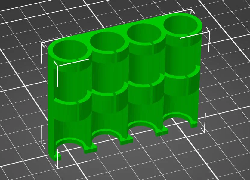 Khay đựng 4 viên pin AA mặt lưng phẳng - Phụ kiện in 3D tiện lợi - Image 1