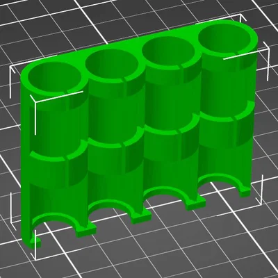 Khay đựng 4 viên pin AA mặt lưng phẳng - Phụ kiện in 3D tiện lợi
