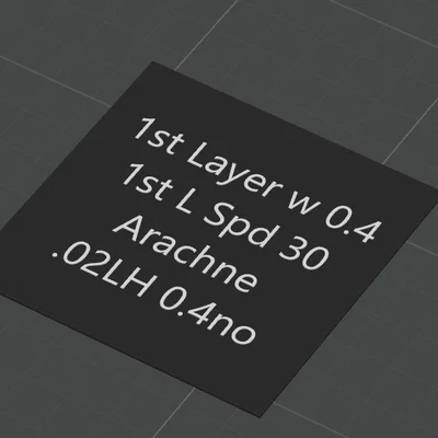 Mẫu in kiểm tra độ chi tiết lớp đầu tiên nhanh (Fast First Layer Detail Test)