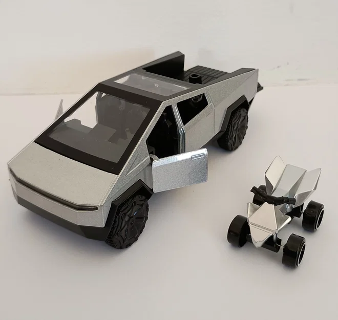 Cybertruck và xe tải mini cùng nhau khoe dáng - Image 1