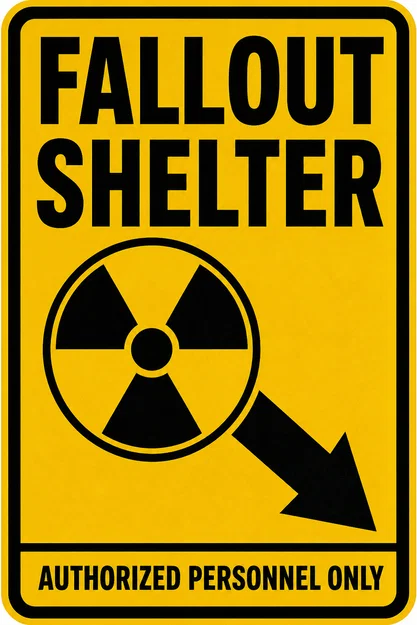 Bảng hiệu Fallout Shelter trang trí phong cách in 3D - Image 1