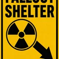 Bảng hiệu Fallout Shelter trang trí phong cách in 3D - Thumbnail 1