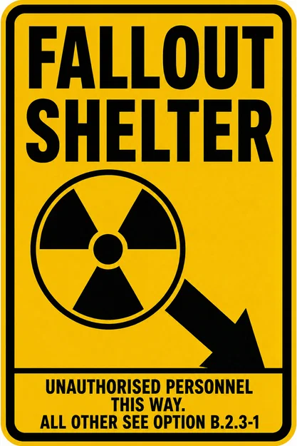 Bảng hiệu Fallout Shelter trang trí phong cách in 3D - Image 2