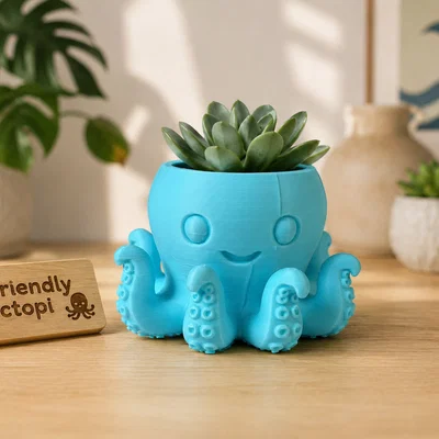 Chậu cây hình bạch tuộc (Octopi Flower Pot) - Mẫu in 3D cực xinh