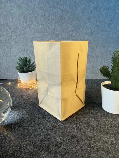 Mô hình túi giấy (Paper Bag) 3D - Đồ trang trí để bàn sáng tạo - Image 1