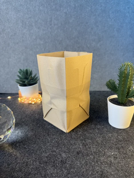 Mô hình túi giấy (Paper Bag) 3D - Đồ trang trí để bàn sáng tạo - Image 3