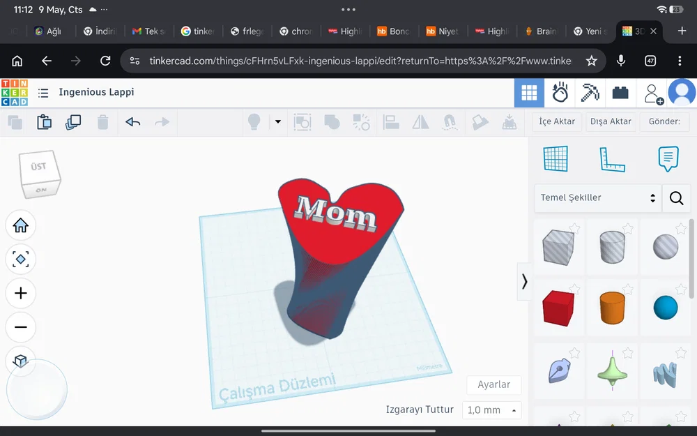 Mô hình 3D trái tim "I love you mom" làm quà tặng ý nghĩa - Image 3