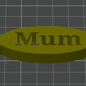 Mẫu in 3D móc khóa Mum quà tặng ý nghĩa cho mẹ