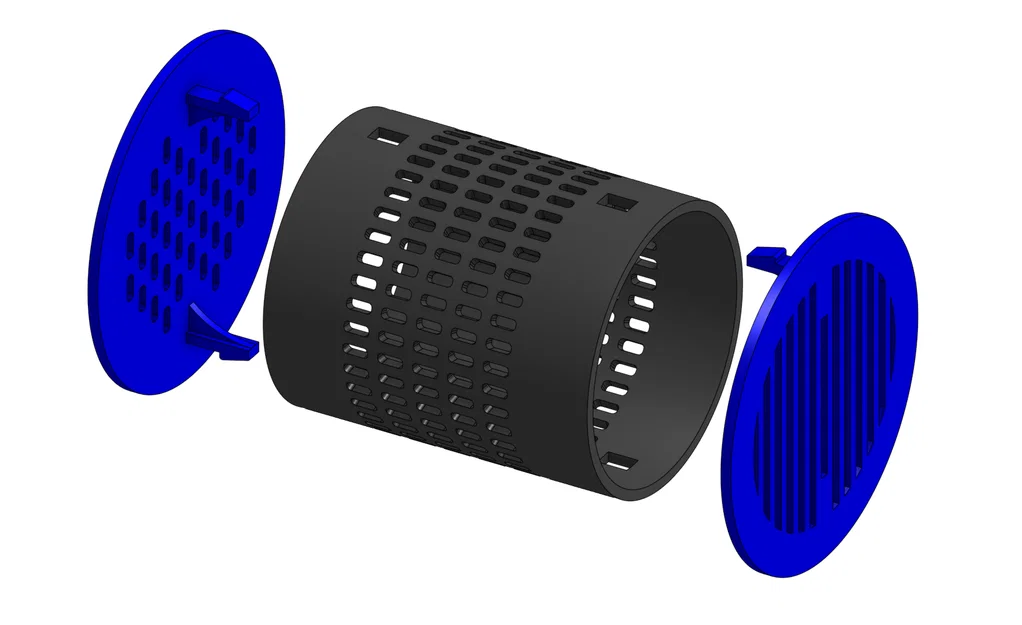 Bộ phận đựng hạt chống ẩm đặt giữa lõi cuộn nhựa in 3D - Image 1