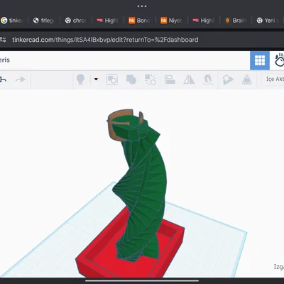 Mô hình đồ chơi cầu trượt nước xoắn ốc độc đáo in 3D
