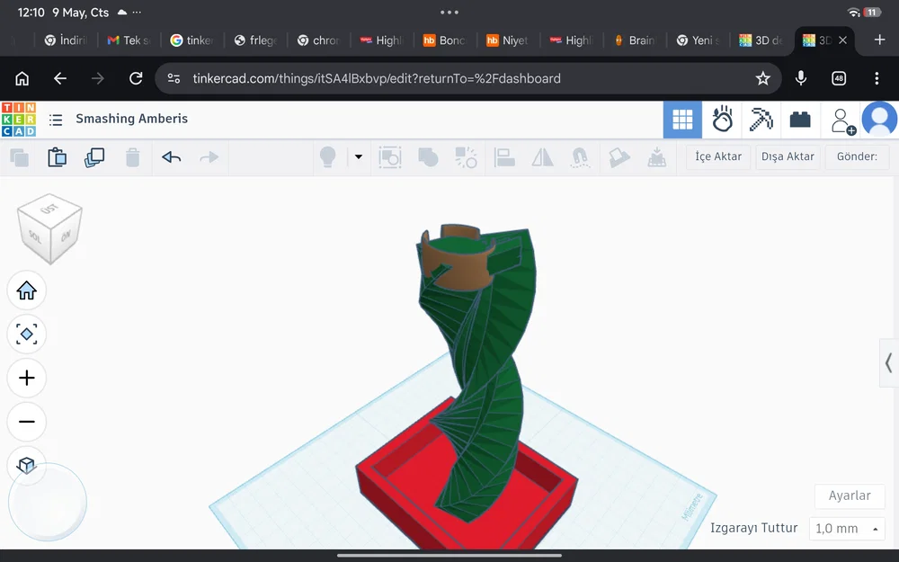 Mô hình đồ chơi cầu trượt nước xoắn ốc độc đáo in 3D - Image 2