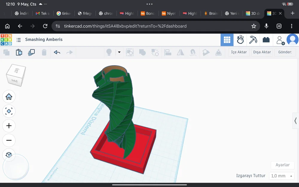 Mô hình đồ chơi cầu trượt nước xoắn ốc độc đáo in 3D - Image 3
