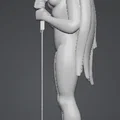 Mô hình tượng người phụ nữ cầm kiếm in 3D nghệ thuật - Thumbnail 2