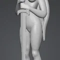 Mô hình tượng người phụ nữ cầm kiếm in 3D nghệ thuật - Thumbnail 3