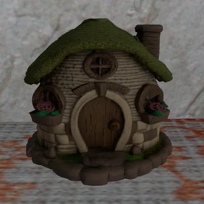 Mô hình ngôi nhà Hobbit (Hobbit House) dành cho sa bàn và DND