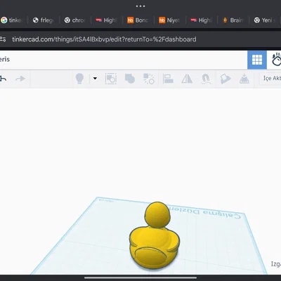 Mô hình chú vịt vàng (Bath Duck) đáng yêu cho bé in 3D