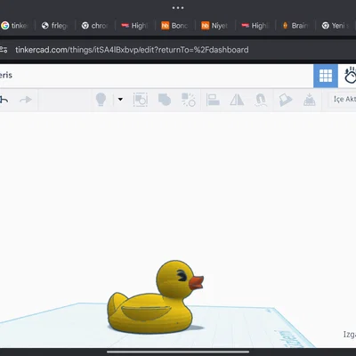 Mô hình chú vịt vàng (Bath Duck) đáng yêu cho bé in 3D