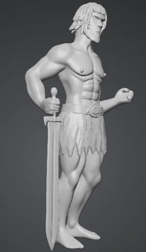 Mô hình 3D Chiến binh man di (Barbaro) - Thiết kế tinh xảo - Image 2