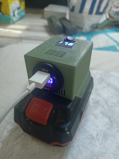 Bộ chuyển đổi pin Parkside X20v thành sạc dự phòng USB PD-QC - Image 1