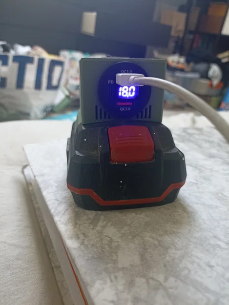 Bộ chuyển đổi pin Parkside X20v thành sạc dự phòng USB PD-QC - Image 2