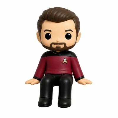 Mô hình Commander Riker gắn màn hình - Star Trek TNG