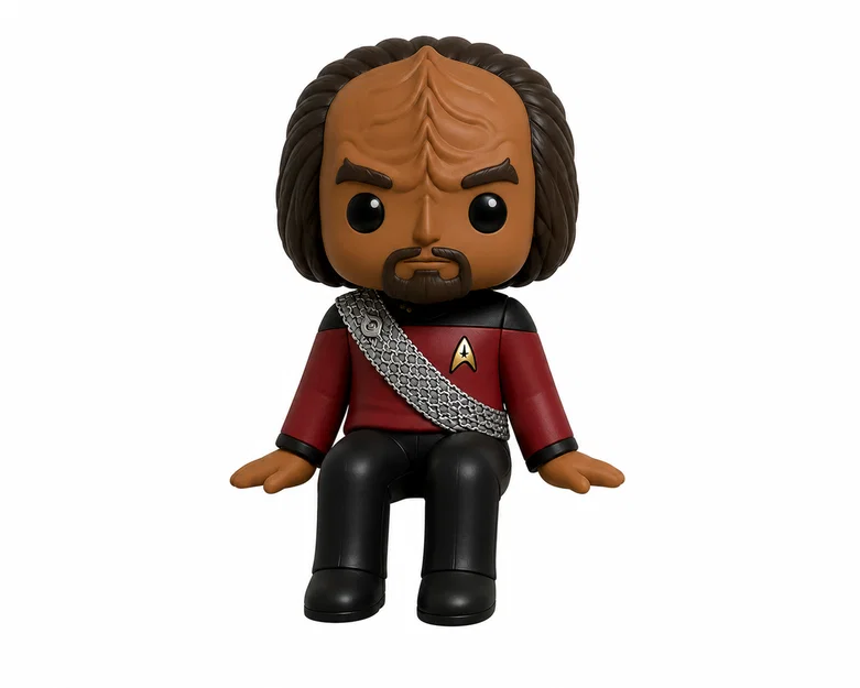 Mô hình Commander Worf gắn màn hình - Star Trek TNG - Image 1