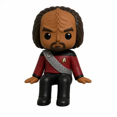 Mô hình Commander Worf gắn màn hình - Star Trek TNG