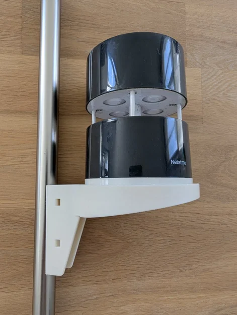 Giá đỡ máy đo gió Netatmo cho cột trụ 25mm (File in 3D) - Image 1